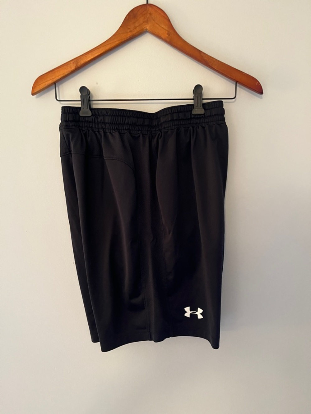 Under Armour Men's Black Athletic Training Shorts with Logo